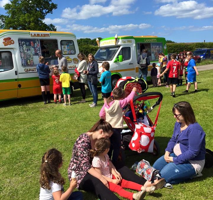 ice cream car and guest